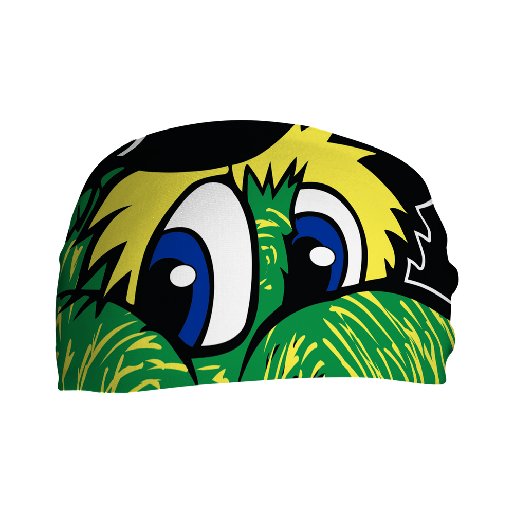 MLB Chicago White Sox cooling headband with Southpaw mascot stare. Made in USA, Vertical Athletics brand. 