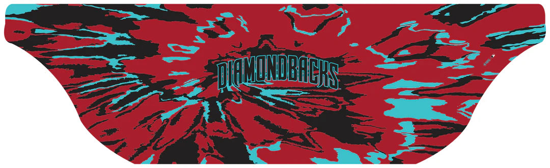MLB licensed Arizona Diamondbacks Triple Play Cooling Bundle: Cooling Sun Scarf with Wordmark Tie-Dye. Made in USA. Vertical Athletics Brand. 