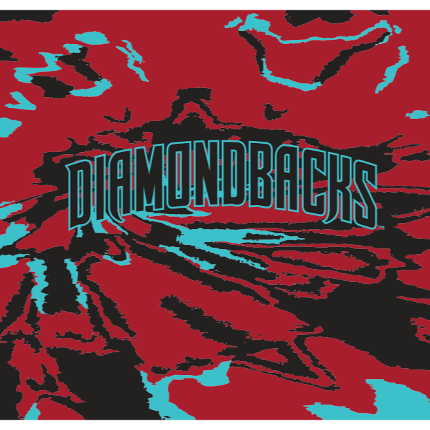 MLB Arizona Diamondbacks cooling sun scarf with Team Tie-Dye. Made in the USA. Vertical Athletics brand.