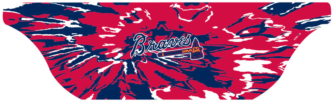 MLB licensed Atlanta Braves Triple Play Cooling Bundle: Cooling Sun Scarf with Wordmark Tie-Dye. Made in USA. Vertical Athletics Brand.