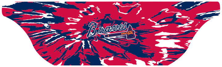 MLB licensed Atlanta Braves Triple Play Cooling Bundle: Cooling Sun Scarf with Wordmark Tie-Dye. Made in USA. Vertical Athletics Brand.