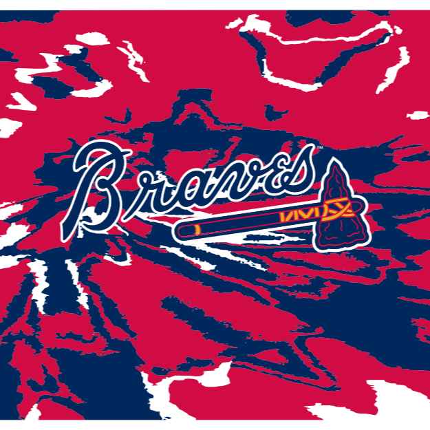 MLB Atlanta Braves cooling sun scarf with Team Tie-Dye. Made in the USA. Vertical Athletics brand.