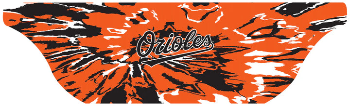 MLB licensed Baltimore Orioles Triple Play Cooling Bundle: Cooling Sun Scarf with Wordmark Tie-Dye. Made in USA. Vertical Athletics Brand. 