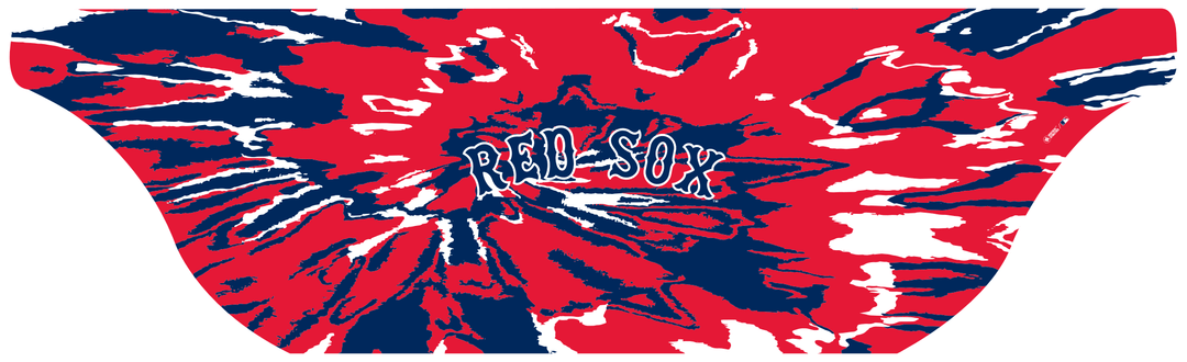 MLB Boston Red Sox cooling sun scarf with Team Tie-Dye. Made in the USA. Vertical Athletics brand.