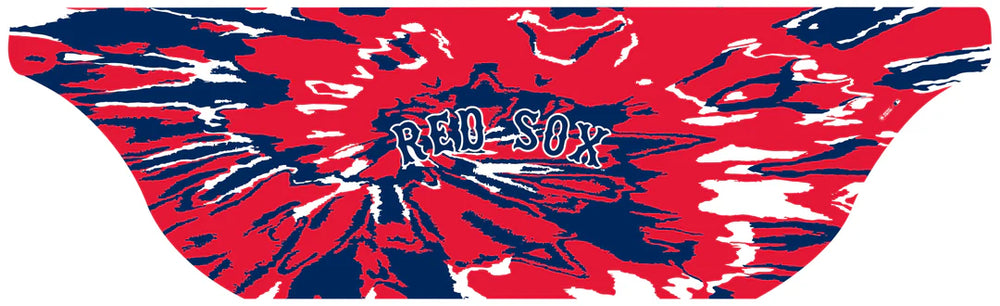MLB licensed Boston Red Sox Triple Play Cooling Bundle: Cooling Sun Scarf with Wordmark Tie-Dye. Made in USA. Vertical Athletics Brand. 