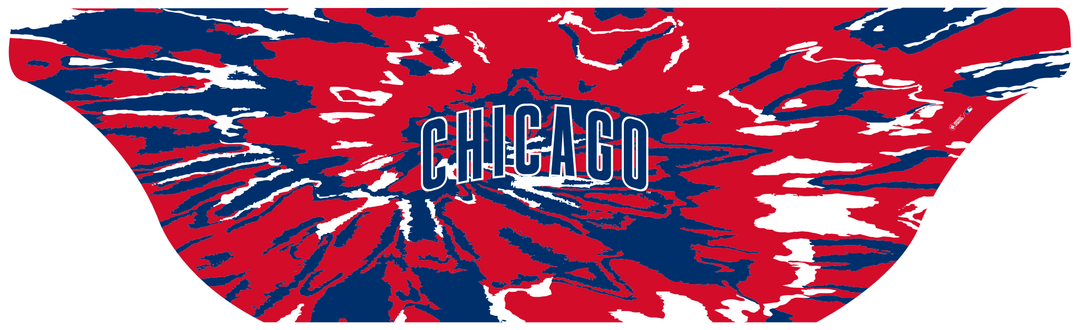 MLB Chicago Cubs cooling sun scarf with Team Tie-Dye. Made in the USA. Vertical Athletics brand.