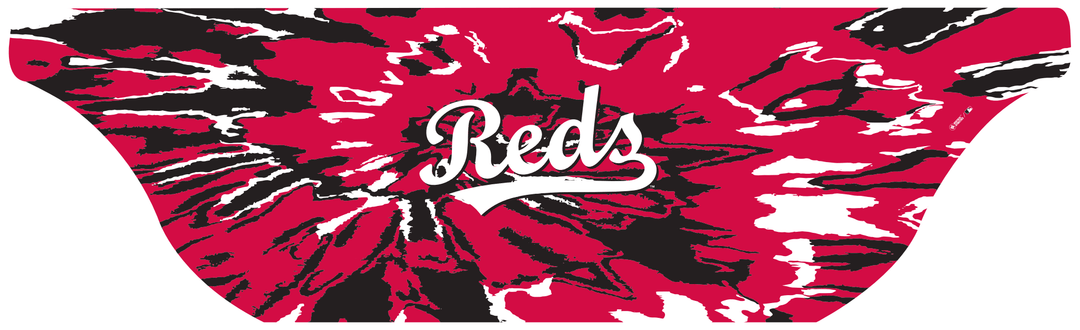 MLB Cincinnati Reds cooling sun scarf with Team Tie-Dye. Made in the USA. Vertical Athletics brand.