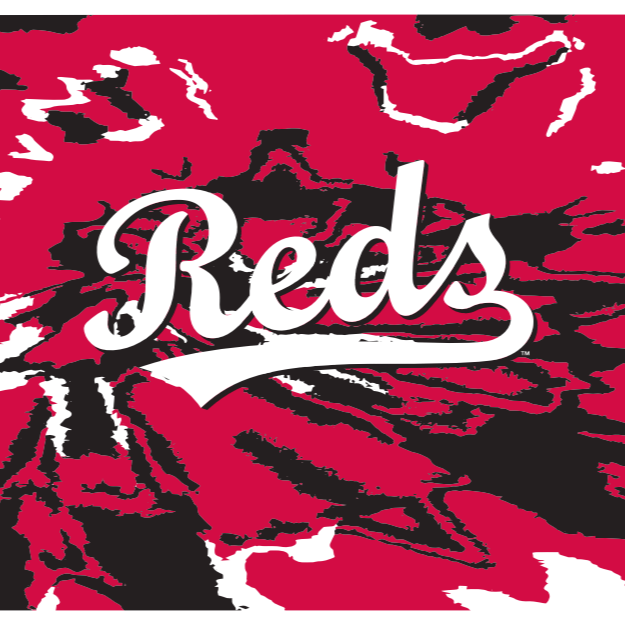 MLB Cincinnati Reds cooling sun scarf with Team Tie-Dye. Made in the USA. Vertical Athletics brand.