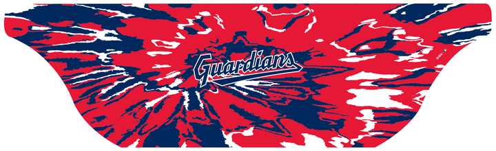 MLB Cleveland Guardians cooling sun scarf with Team Tie-Dye. Made in the USA. Vertical Athletics brand.