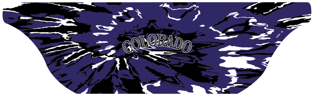 MLB Colorado Rockies cooling sun scarf with Team Tie-Dye. Made in the USA. Vertical Athletics brand.