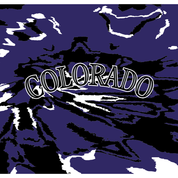 MLB Colorado Rockies cooling sun scarf with Team Tie-Dye. Made in the USA. Vertical Athletics brand.