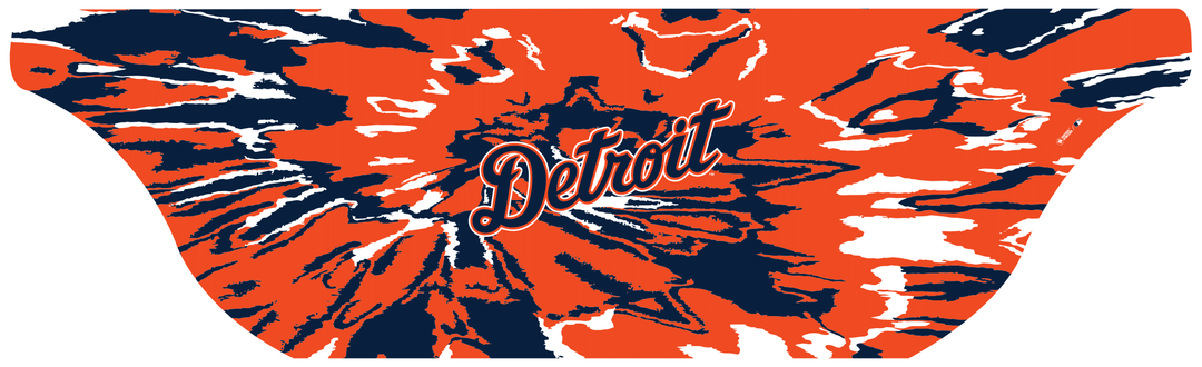MLB Detroit Tigers cooling sun scarf with Team Tie-Dye. Made in the USA. Vertical Athletics brand.