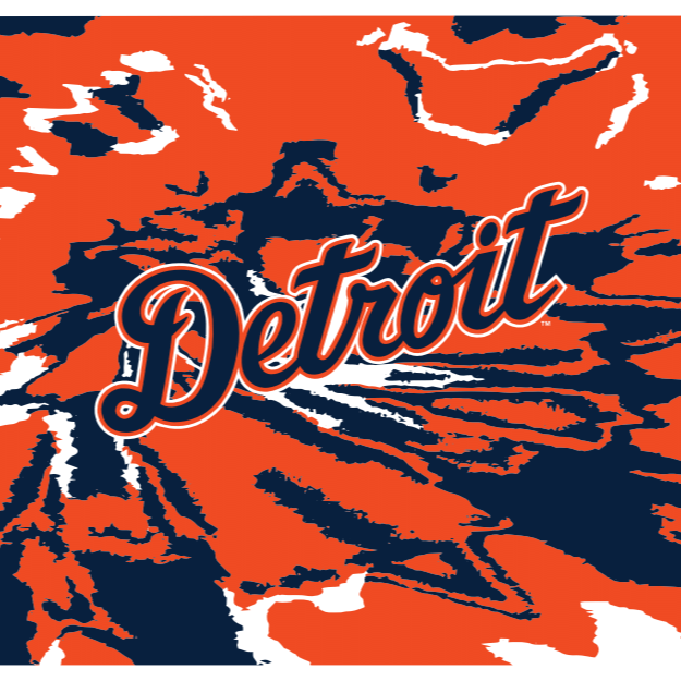 MLB Detroit Tigers cooling sun scarf with Team Tie-Dye. Made in the USA. Vertical Athletics brand.