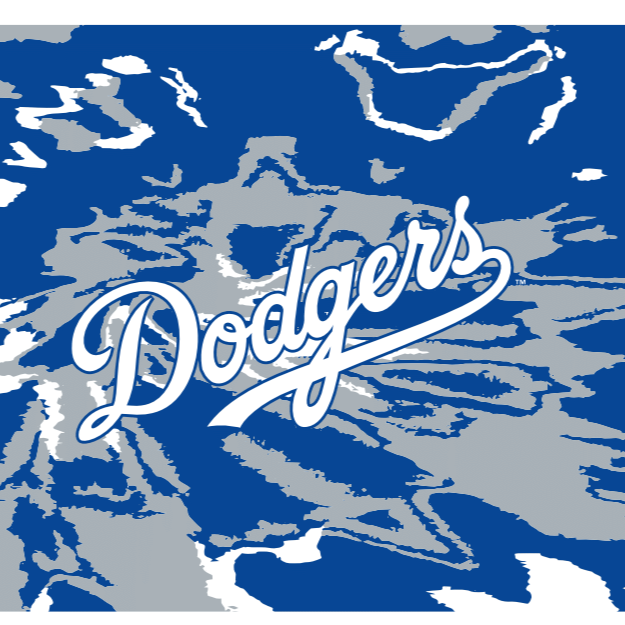 MLB Los Angeles Dodgers cooling sun scarf with Team Tie-Dye. Made in the USA. Vertical Athletics brand.