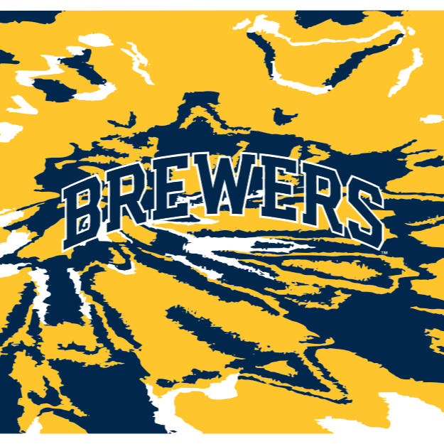 MLB Milwaukee Brewers cooling sun scarf with Team Tie-Dye. Made in the USA. Vertical Athletics brand.