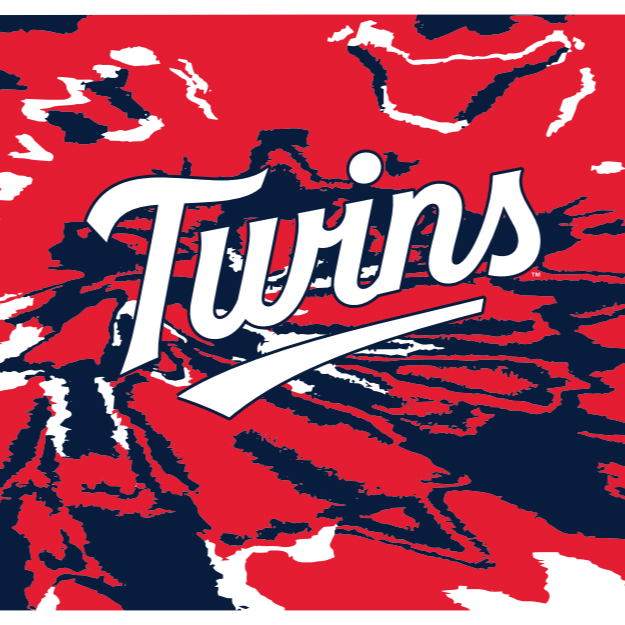 MLB Minnesota Twins cooling sun scarf with Team Tie-Dye. Made in the USA. Vertical Athletics brand.