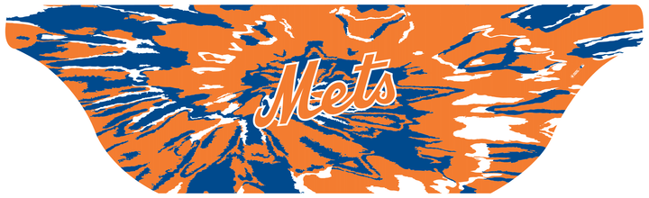 MLB licensed New York Mets Triple Play Cooling Bundle: Cooling Sun Scarf with Wordmark Tie-Dye. Made in USA. Vertical Athletics Brand. 
