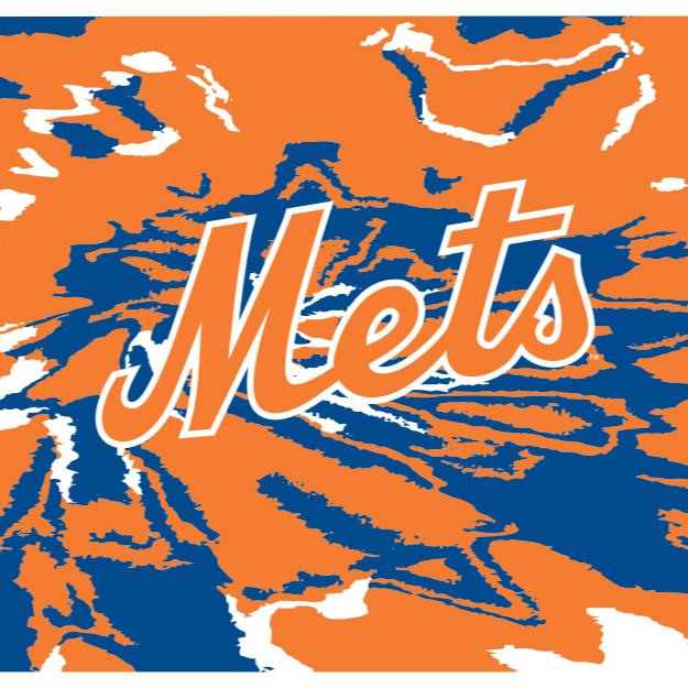 MLB New York Mets cooling sun scarf with Team Tie-Dye. Made in the USA. Vertical Athletics brand.