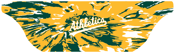 MLB Athletics cooling sun scarf with Team Tie-Dye. Made in the USA. Vertical Athletics brand.
