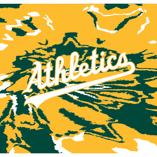 MLB Athletics cooling sun scarf with Team Tie-Dye. Made in the USA. Vertical Athletics brand.