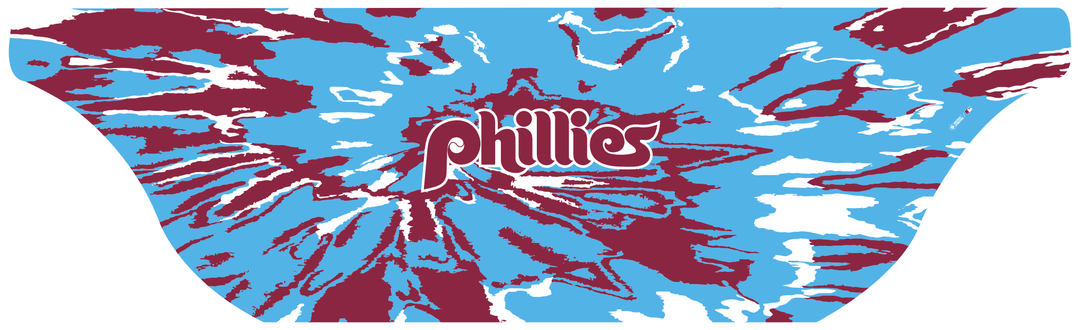 MLB Philadelphia Phillies cooling sun scarf with Team Tie-Dye. Made in the USA. Vertical Athletics brand.
