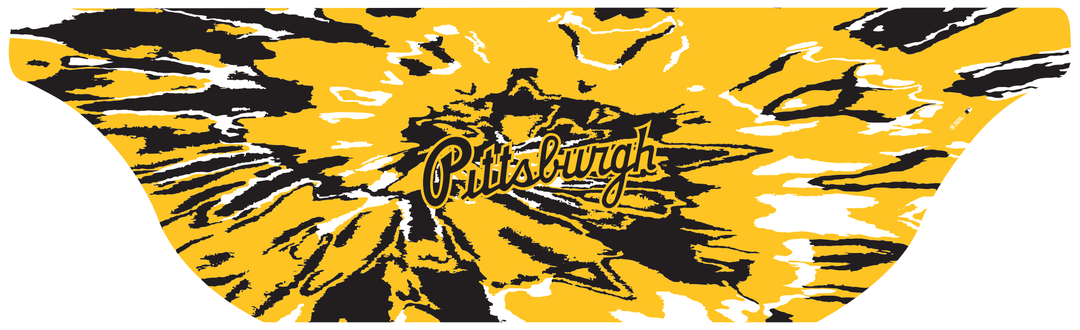MLB Pittsburgh Pirates cooling sun scarf with Team Tie-Dye. Made in the USA. Vertical Athletics brand.