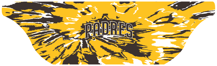 MLB San Diego Padres cooling sun scarf with Team Tie-Dye. Made in the USA. Vertical Athletics brand.