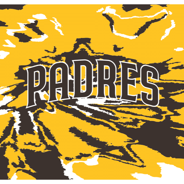 MLB San Diego Padres cooling sun scarf with Team Tie-Dye. Made in the USA. Vertical Athletics brand.
