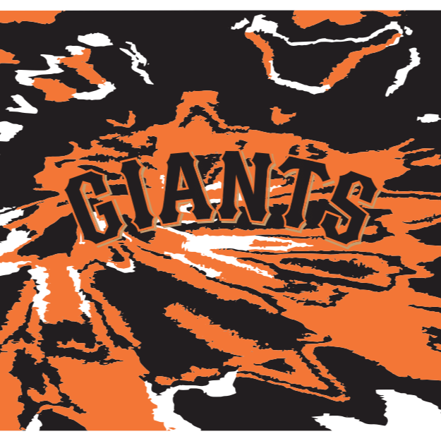 MLB San Francisco Giants cooling sun scarf with Team Tie-Dye. Made in the USA. Vertical Athletics brand.
