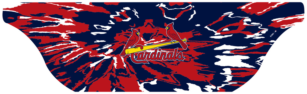 MLB St. Louis Cardinals cooling sun scarf with Team Tie-Dye. Made in the USA. Vertical Athletics brand.