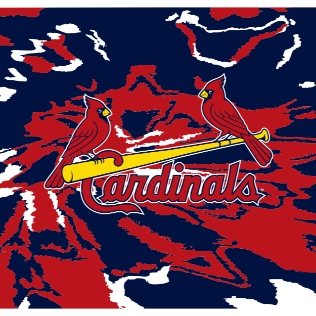 MLB St. Louis Cardinals cooling sun scarf with Team Tie-Dye. Made in the USA. Vertical Athletics brand.