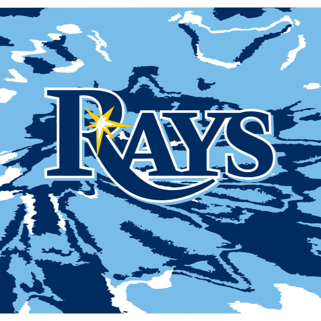 MLB Tampa Bay Rays cooling sun scarf with Team Tie-Dye. Made in the USA. Vertical Athletics brand.