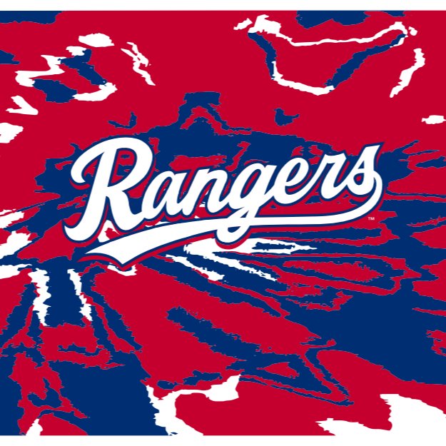 MLB Texas Rangers cooling sun scarf with Team Tie-Dye. Made in the USA. Vertical Athletics brand.
