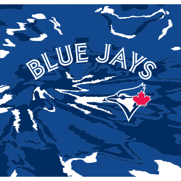 MLB Toronto Blue Jays cooling sun scarf with Team Tie-Dye. Made in the USA. Vertical Athletics brand.