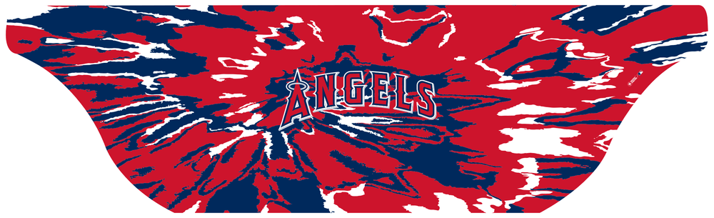 MLB licensed Los Angeles Angels Triple Play Cooling Bundle: Cooling Sun Scarf with Wordmark Tie-Dye. Made in USA. Vertical Athletics Brand. 