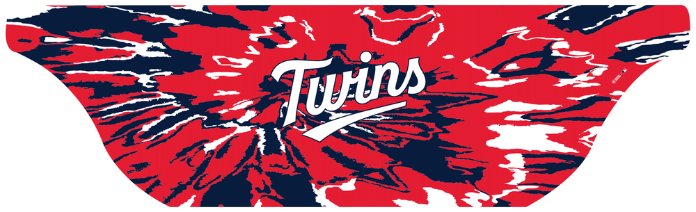 MLB licensed Minnesota Twins Triple Play Cooling Bundle: Cooling Sun Scarf with Wordmark Tie-Dye. Made in USA. Vertical Athletics Brand. 