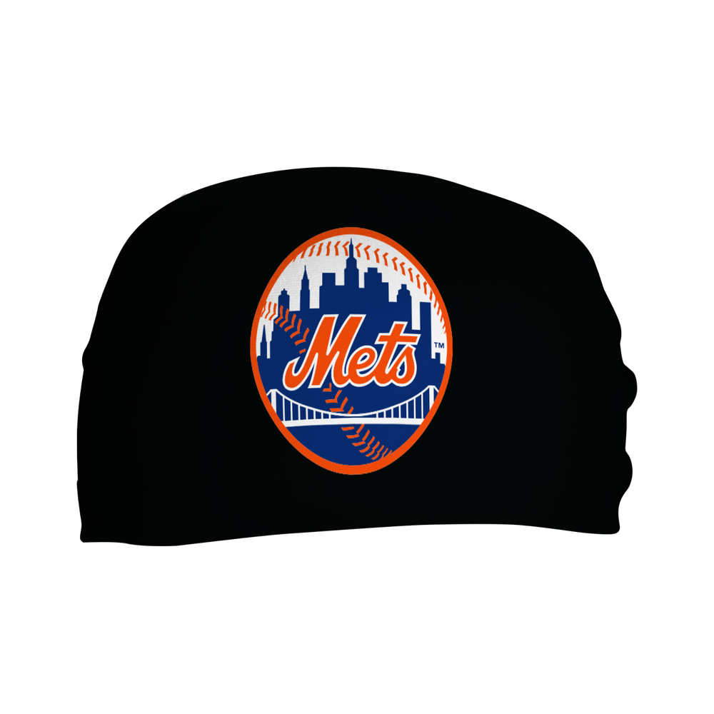 MLB New York Mets cooling headband with Alt Logo. Made in the USA, Vertical  Athletics brand.   