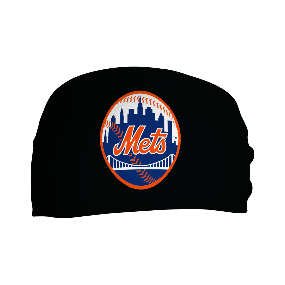 MLB New York Mets cooling headband with Alt Logo. Made in the USA, Vertical  Athletics brand.   