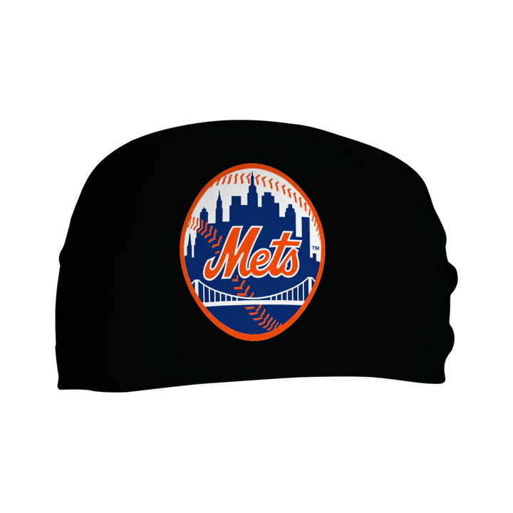 MLB licensed New York Mets Triple Play Cooling Bundle: Cooling Headband with Alt Logo Made in USA. Vertical Athletics Brand.