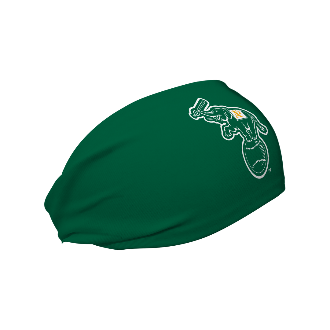 MLB Athletics cooling headband with Alt Logo. Made in the USA, Vertical Athletics brand.  
