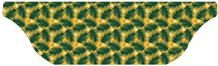 MLB Athletics cooling sun scarf, Big Palm with repeating cap logo. Made in the USA. Vertical Athletics Brand.