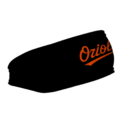 MLB Boston Orioles fleece headband with Wordmark. Made in the USA, Vertical Athletics brand.  