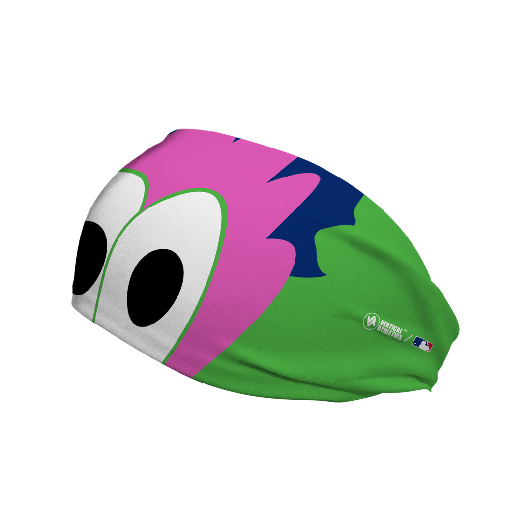 MLB Philly Phanatic cooling headband. Made in the USA, Vertical Athletics brand.