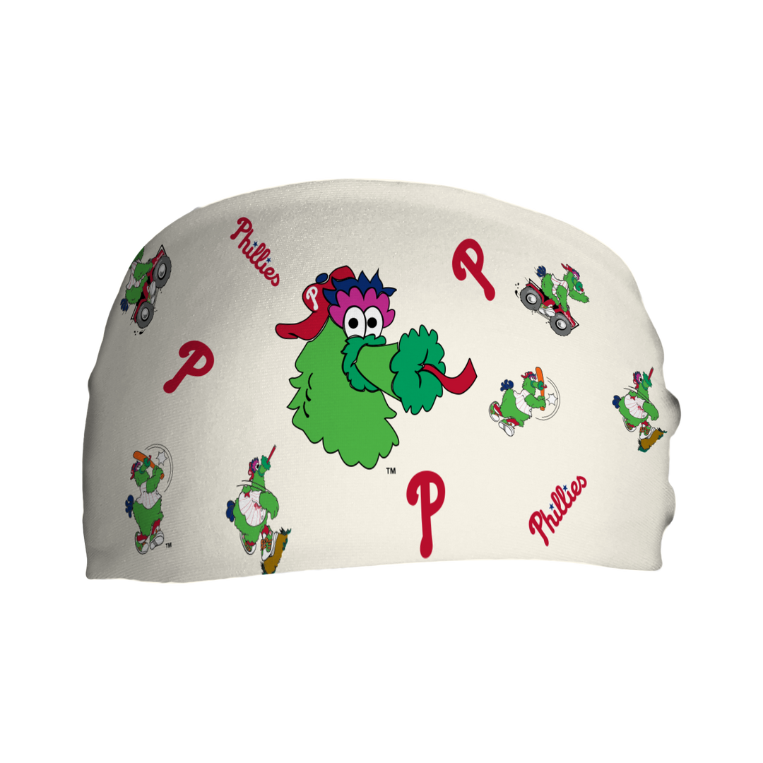 Phillies Cooling Headband: Phanatic Scatter (Cream) – Vertical Athletics