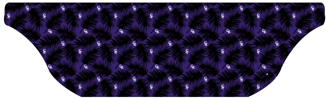 MLB Colorado Rockies cooling sun scarf, Big Palm with repeating cap logo. Made in the USA. Vertical Athletics Brand.