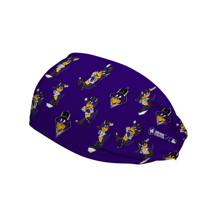 MLB Colorado Rockies cooling headband with Dinger Mascot All Over. Made in USA, Vertical  Athletics brand.  