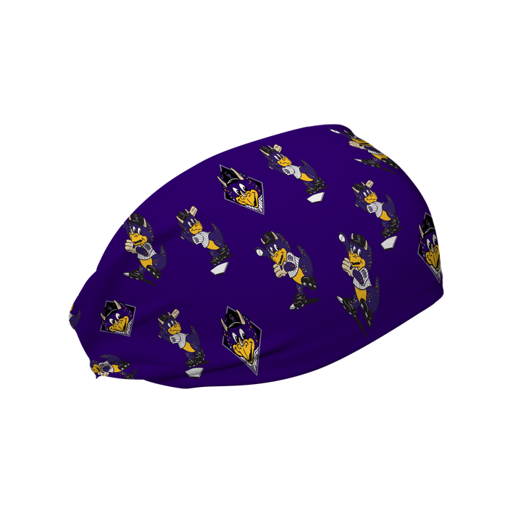 MLB Colorado Rockies cooling headband with Dinger Mascot All Over. Made in USA, Vertical  Athletics brand.  