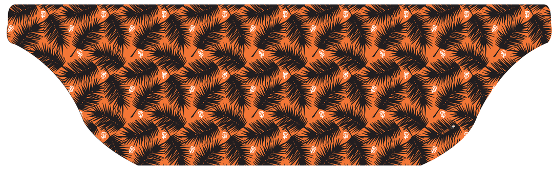 MLB San Francisco Giants cooling sun scarf, Big Palm with repeating cap logo. Made in the USA. Vertical Athletics Brand.