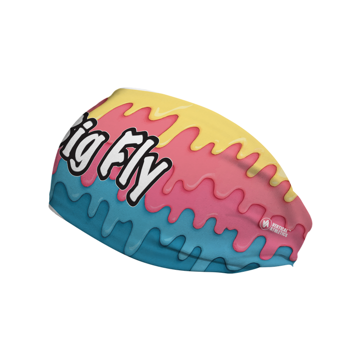 Custom Shirley Brothers Baseball "Big Fly" cooling headband. Made in the USA, Vertical Athletics brand.