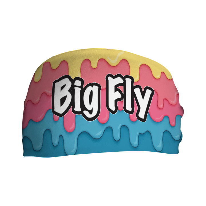 Custom Shirley Brothers Baseball "Big Fly" cooling headband. Made in the USA, Vertical Athletics brand.